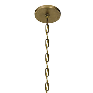 Gannon 30" Twelve Lights Foyer Chandelier, Natural Brass