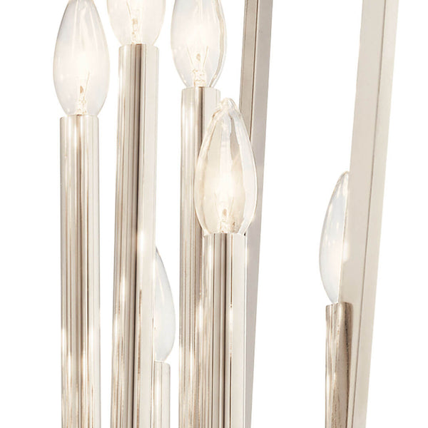 Gannon 30" Twelve Lights Foyer Chandelier, Polished Nickel