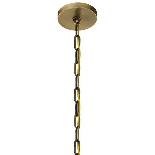 Gannon 9" One Light Mini Pendant, Natural Brass