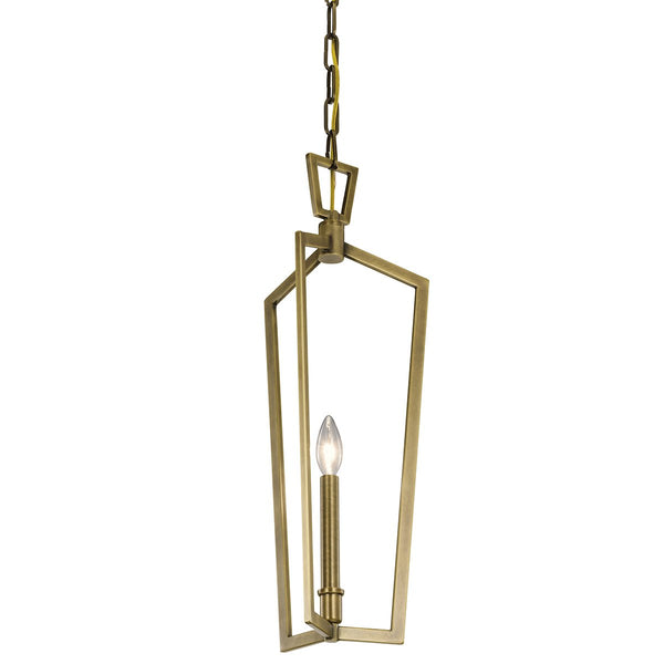 Gannon 9" One Light Mini Pendant, Natural Brass