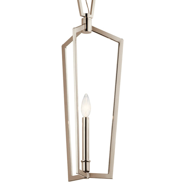 Gannon 9" One Light Mini Pendant, Polished Nickel