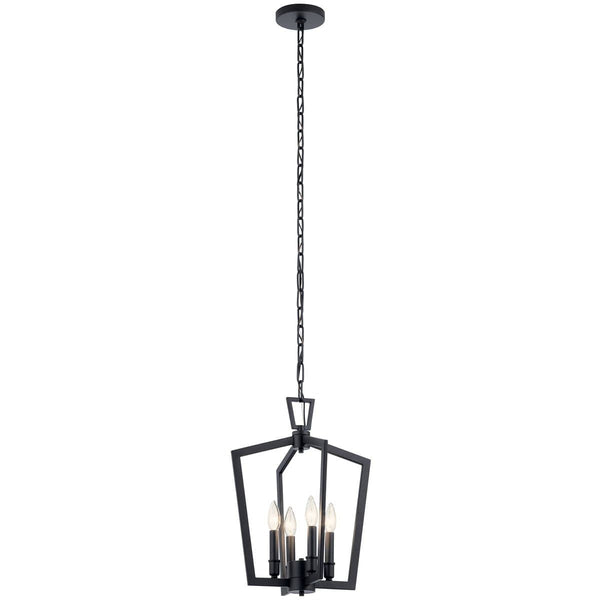 Gannon 14" Four Lights Pendant, Black
