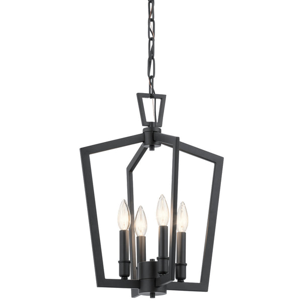 Gannon 14" Four Lights Pendant, Black