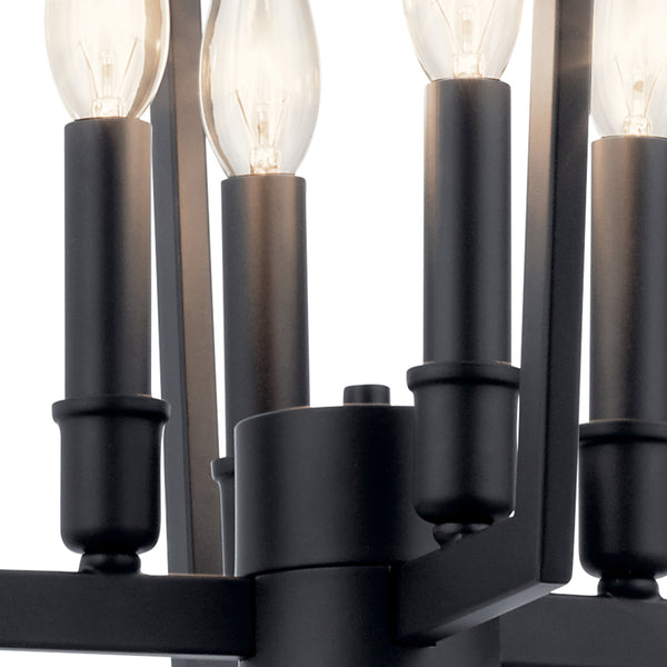 Gannon 14" Four Lights Pendant, Black