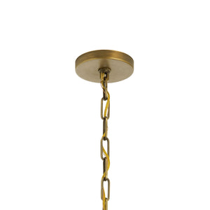 Gannon 14" Four Lights Chandelier, Natural Brass