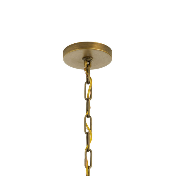 Gannon 14" Four Lights Pendant, Natural Brass