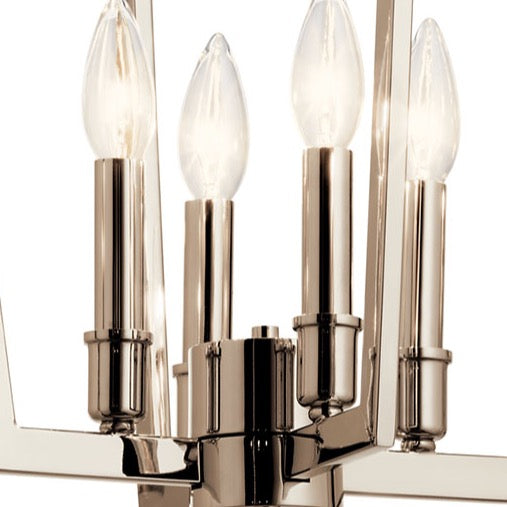 Gannon 14" Four Lights Pendant, Polished Nickel