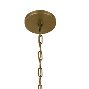 Gannon 37" Sixteen Lights Chandelier, Natural Brass