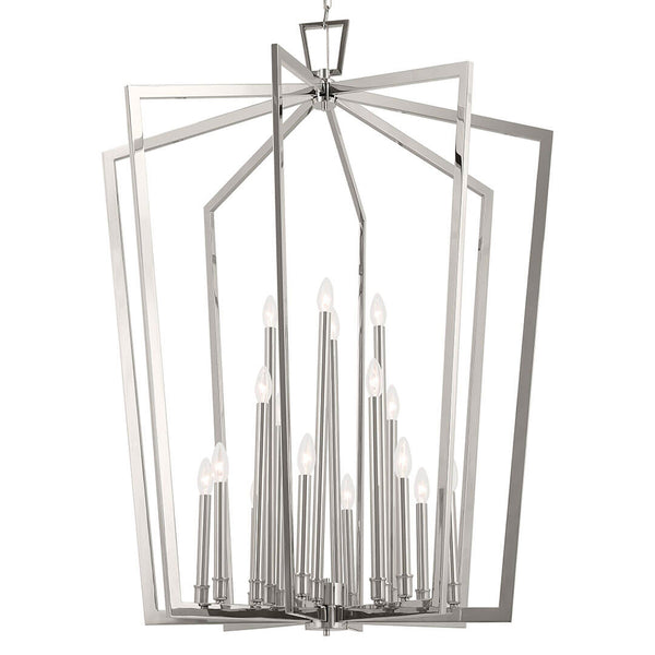 Gannon 37" Sixteen Lights Chanderlier, Polished Nickel