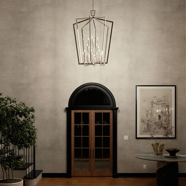 Gannon 37" Sixteen Lights Chanderlier, Polished Nickel