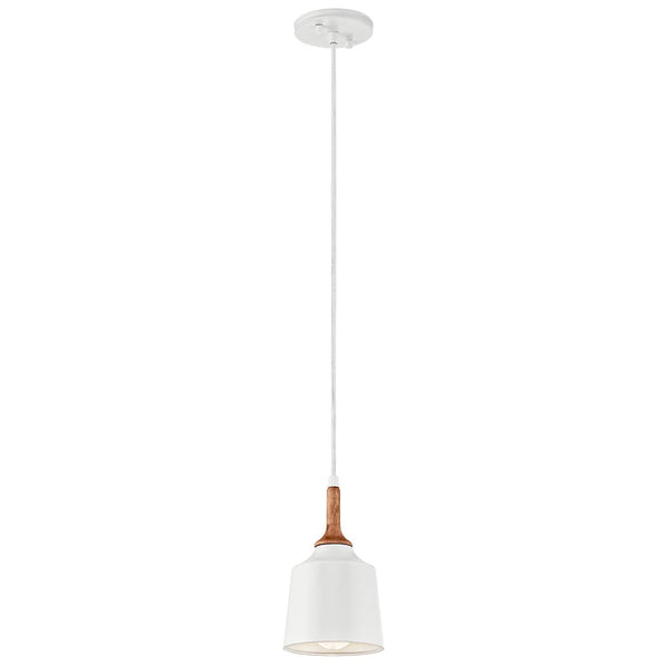 Neely 5" One Light Mini Pendant, White