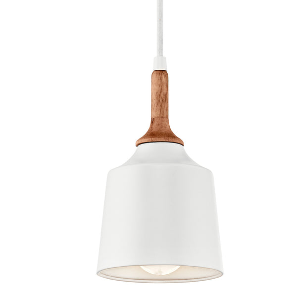 Neely 5" One Light Mini Pendant, White
