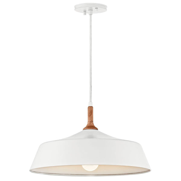 Neely 16" One Light Pendant, White