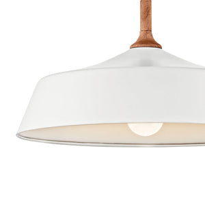Neely 16" One Light Pendant, White