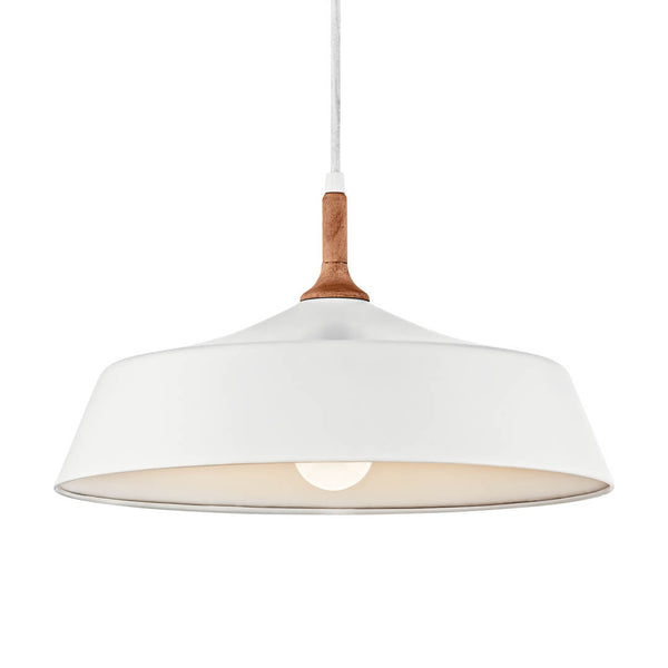 Neely 16" One Light Pendant, White