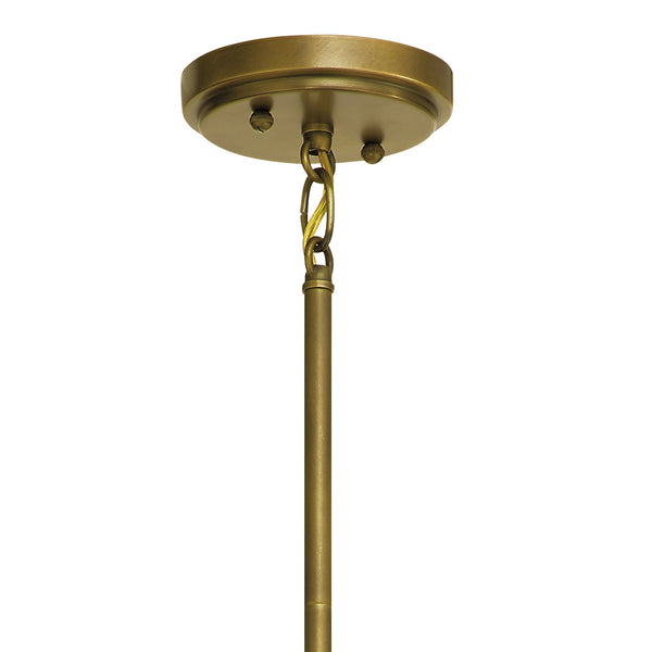 Buster 27" Five Lights Chandelier, Natural Brass