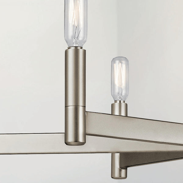 Dhane 26" Six Lights Chandelier, Satin Nickel