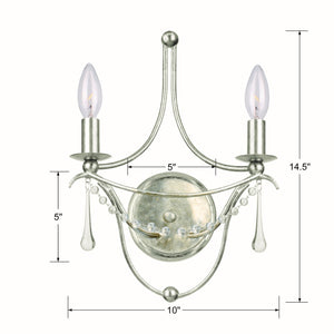 Katrina 10'' Two Light Wall Sconce, Antique Silver - Alternate Product Image 3.jpg
