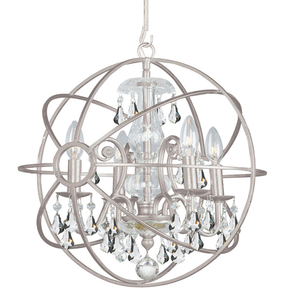 Soleil 17'' Four Light Mini Chandelier, Antique Silver Clear Hand Cut Crystal - Main Product Image.jpg