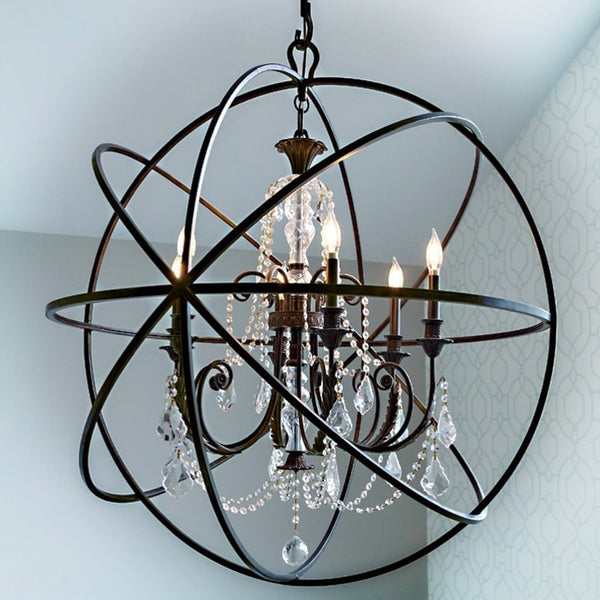 Soleil 40'' Six Light Chandelier, English Bronze Clear Hand Cut Crystal - Alternate Product Image 1.jpg