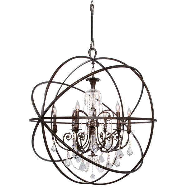 Soleil 40'' Six Light Chandelier, English Bronze Clear Hand Cut Crystal - Main Product Image.jpg