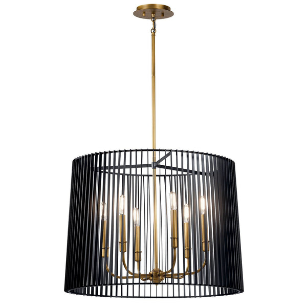 Ledger 26" Six Lights Chandelier, Black