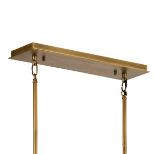 Ledger 26" Five Lights Linear Chandelier, Black