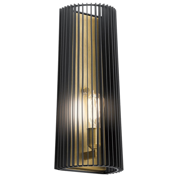 Ledger 17" One Light Wall Sconce, Black