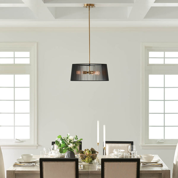 Ledger 18" Three Lights Pendant, Black