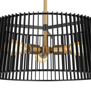 Ledger 18" Three Lights Pendant, Black
