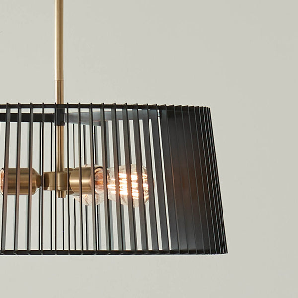 Ledger 18" Three Lights Pendant, Black