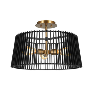 Ledger 18" Three Lights Pendant, Black