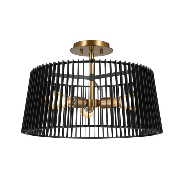 Ledger 18" Three Lights Pendant, Black
