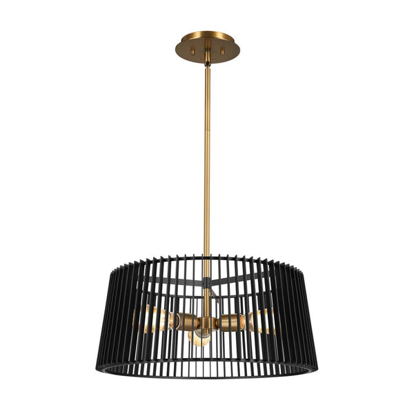Ledger 18" Three Lights Pendant, Black