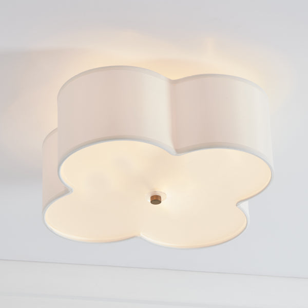 Serina 18" Four Light Semi Flush Mount, Brushed Gold