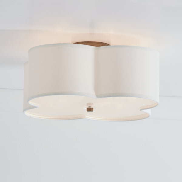 Serina 18" Four Light Semi Flush Mount, Brushed Gold