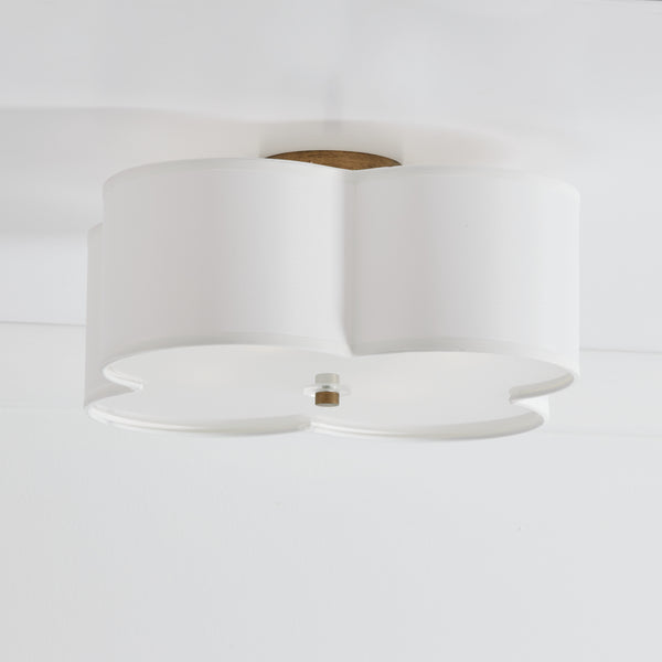 Serina 18" Four Light Semi Flush Mount, Brushed Gold