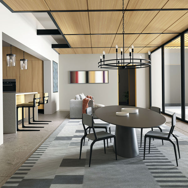 Loren 9.25" One Light Pendant, Matte Black