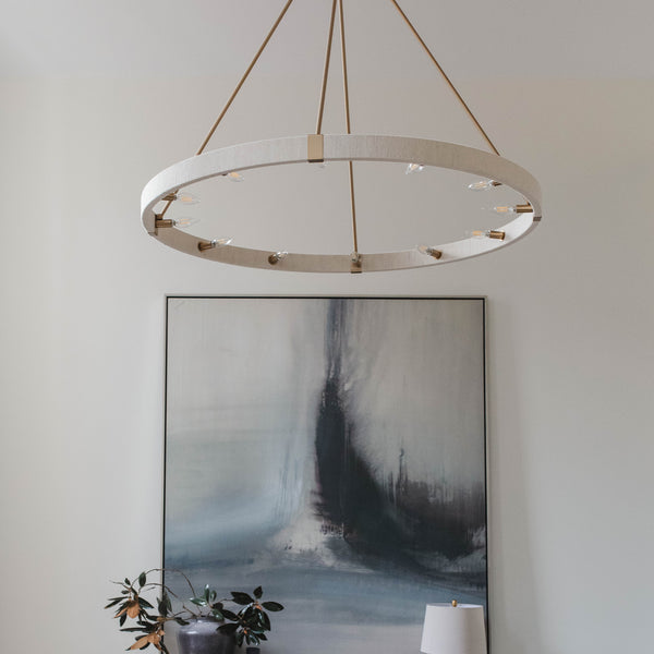 Bryn 47.75" 12 Light Chandelier, Matte Brass