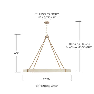 Bryn 47.75" 12 Light Chandelier, Matte Brass