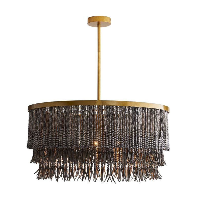 Kavira 30" Three Lights Chandelier, Dark Gray Wash
