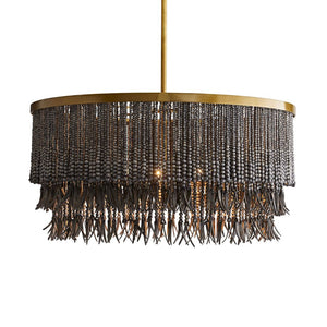 Kavira 30" Three Lights Chandelier, Dark Gray Wash
