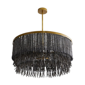 Kavira 30" Three Lights Chandelier, Dark Gray Wash