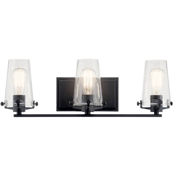 Buster 24" Three Lights Vanity Light, Black