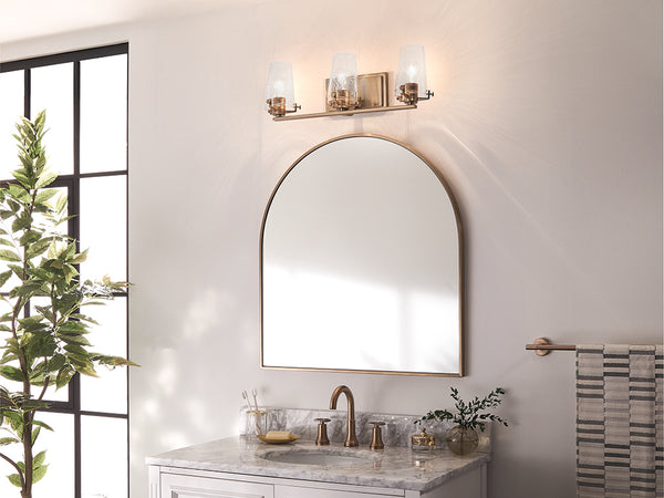 Buster 24" Three Lights Vanity Light, Champagne Bronze