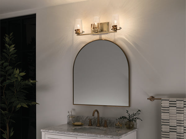 Buster 24" Three Lights Vanity Light, Champagne Bronze