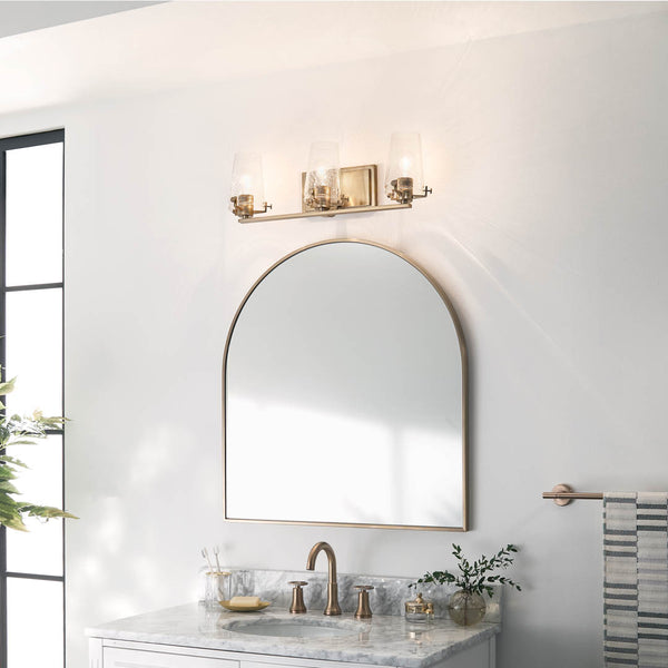 Buster 24" Three Lights Vanity Light, Champagne Bronze