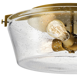 Buster 18" Three Lights Ceiling Light, Natural Brass