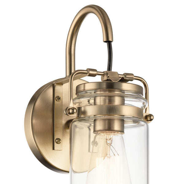 Findlay 5" One Light Wall Sconce, Clear Glass / Champagne Bronze