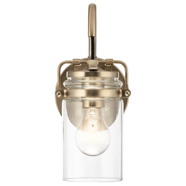 Findlay 5" One Light Wall Sconce, Clear Glass / Champagne Bronze